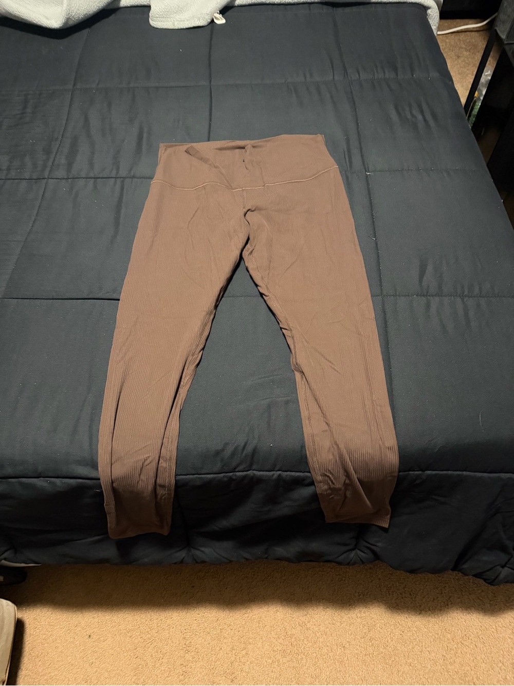lululemon athletica Ribbed High-Waist Leggings — Taupe Brown